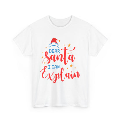 Funny Santa Tee for Christmas, Unisex Cotton Tee, Holiday Humor Shirt, Gift for Him/Her, Christmas Party Wear