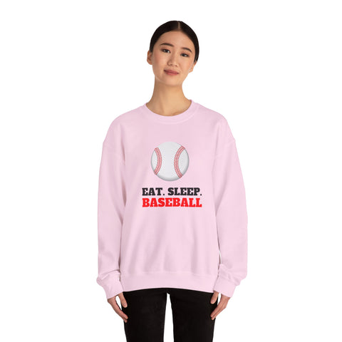 Baseball Sweatshirt - Eat Sleep Baseball, Unisex Crewneck, Gift for Baseball Fans, Sports Apparel, Cozy Sweatshirt