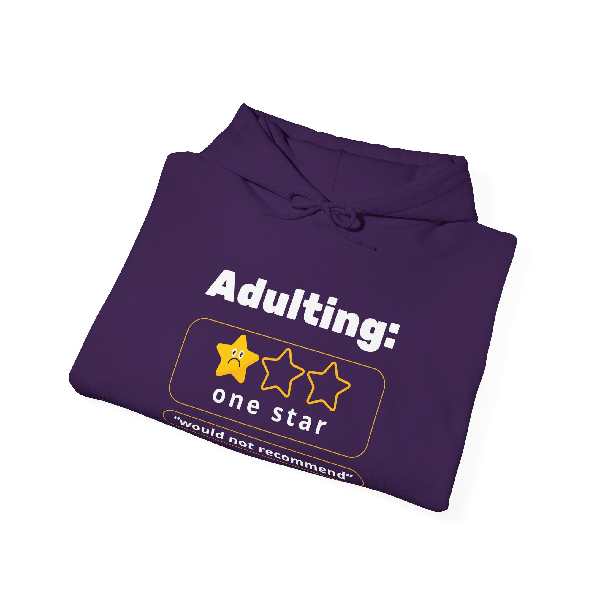 Funny Adulting Sweatshirt: Dark Humor Hoodie for Graduates, Gift for Birthdays, Minimalist Style, Review Themed Apparel