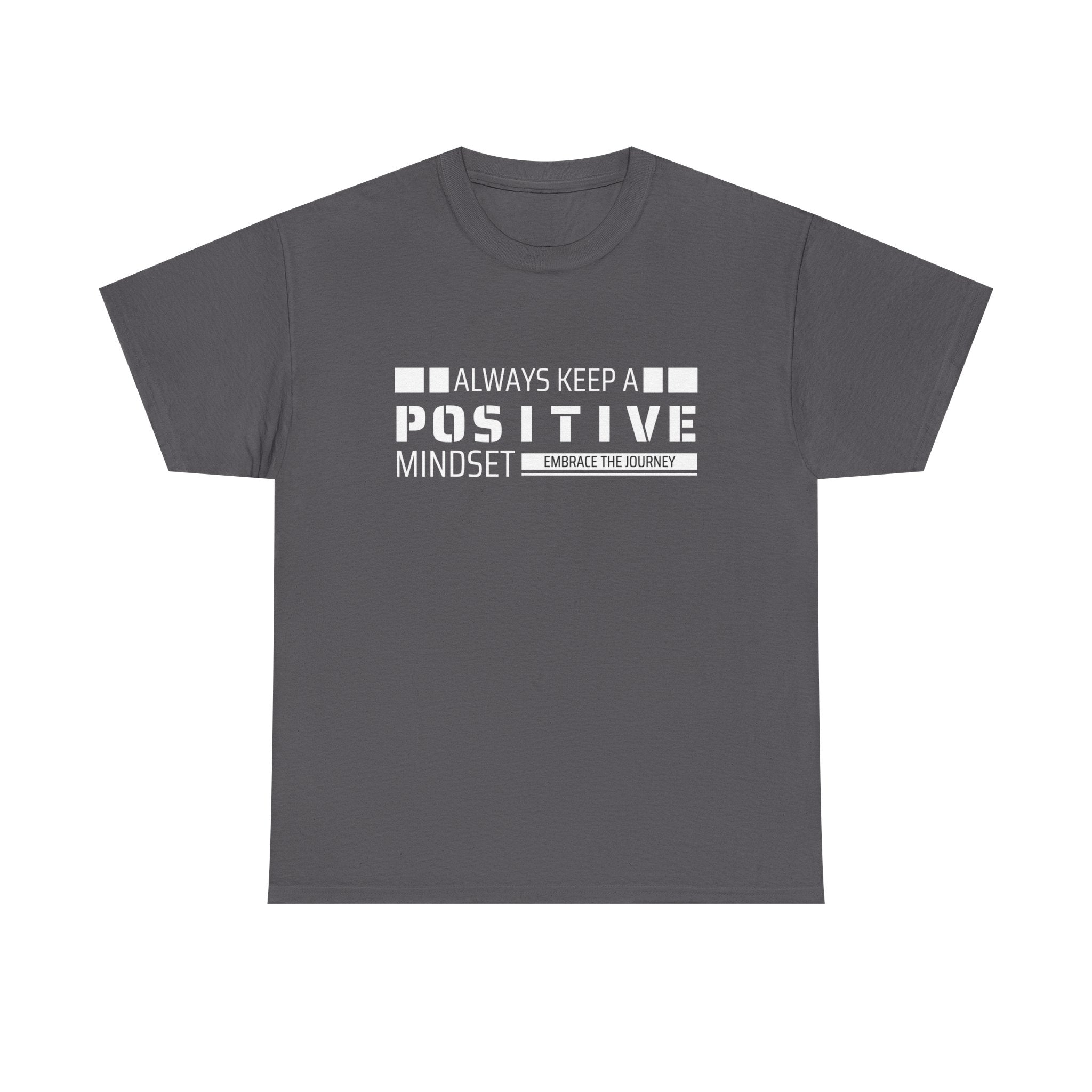 Positive Mindset Unisex Heavy Cotton Tee, Inspirational Shirt, Motivational T-Shirt, Gift for Friends, Casualwear