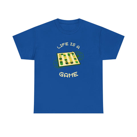 Life is a Game Unisex Heavy Cotton Tee, Casual Wear, Fun Gaming T-Shirt, Everyday Comfort