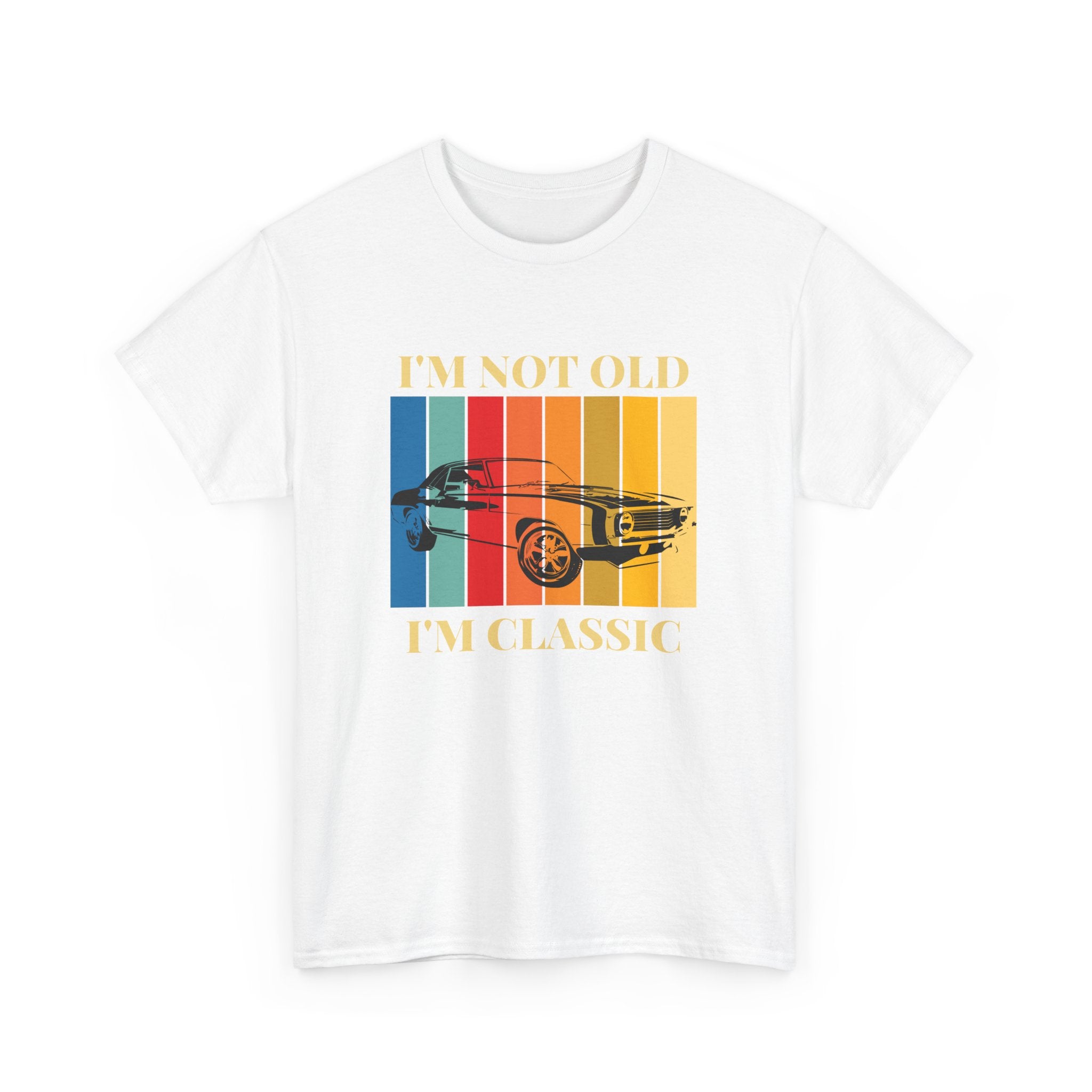 Funny Classic Car Unisex Heavy Cotton Tee - I'm Not Old, I'm Classic, Vintage Car Shirt, Birthday Gift, Retro Car Tee, Unique Gift, Car Enthusiast