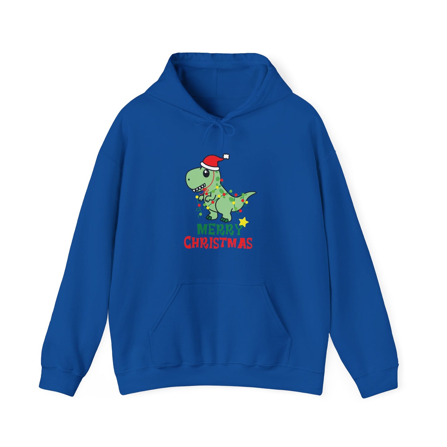 Dinosaur Christmas Hoodie, Merry Christmas Sweatshirt, Holiday Gift, Cute Dino Apparel, Unisex Pullover