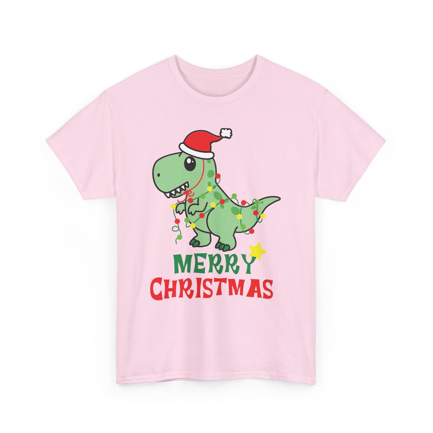 Merry Christmas Dino Tee, Cute Dinosaur Shirt, Unisex Holiday Tee, Fun Christmas Apparel, Gift for Dino Lovers