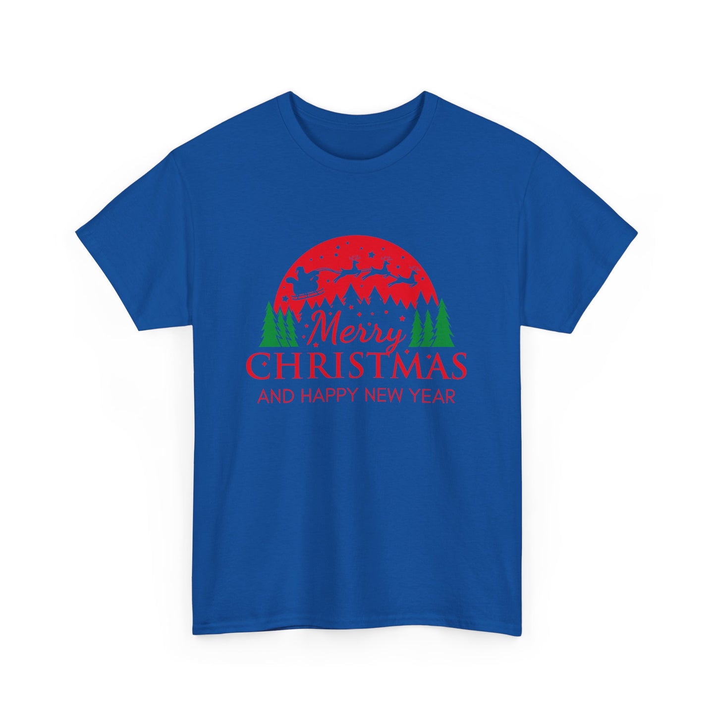 Festive Christmas Tee - Merry Christmas and Happy New Year, Holiday Shirt, Unisex Cotton T-Shirt, Christmas Gift, Winter Apparel