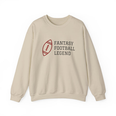 Fantasy Football Legend Crewneck Sweatshirt - Perfect Gift for Sports Fans, Cozy Wear for Game Days, Autumn Essentials, Unisex Sweatshirt