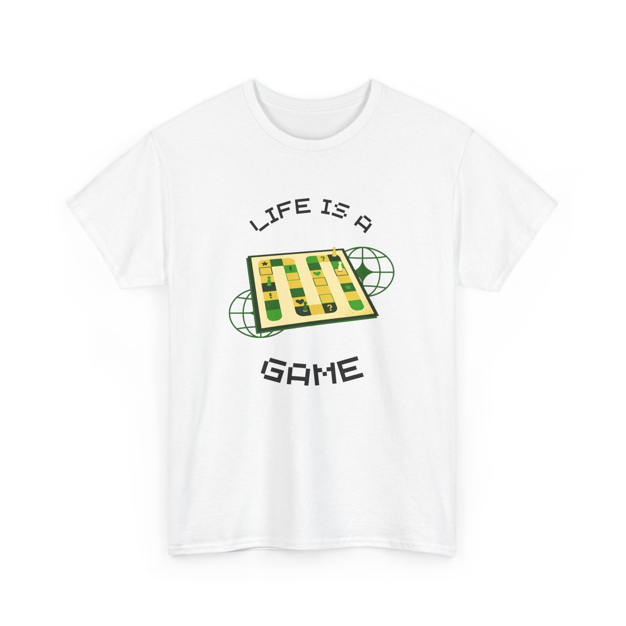 Life is a Game Unisex Heavy Cotton Tee, Casual Wear, Fun Gaming T-Shirt, Everyday Comfort
