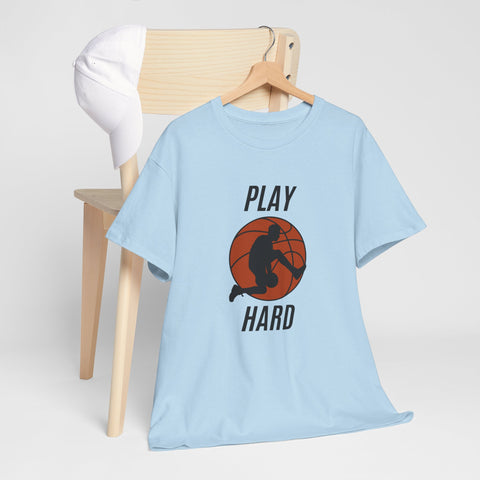 Play Hard Basketball Tee, Sports T-Shirt, Unisex Cotton Top, Gift for Sports Lovers, Athletic Wear, Casual Fitness Shirt