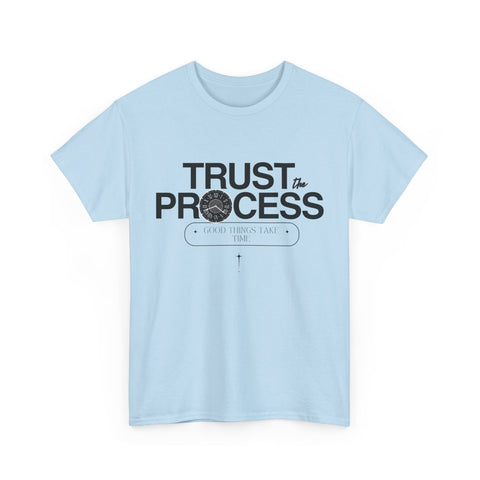 Trust the Process Unisex Heavy Cotton Tee, Motivational Shirt, Inspirational Gift, Casual Wear, Comfortable Everyday Tee
