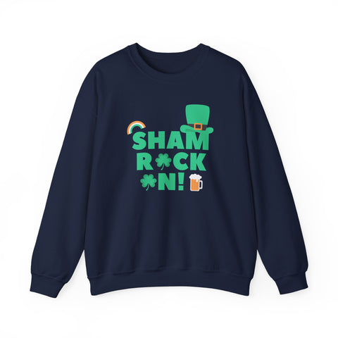 Sham Rock Unisex Sweatshirt, St. Patrick's Day Jumper, Lucky Clover Crewneck, Irish Holiday Pullover, Green Festival Top