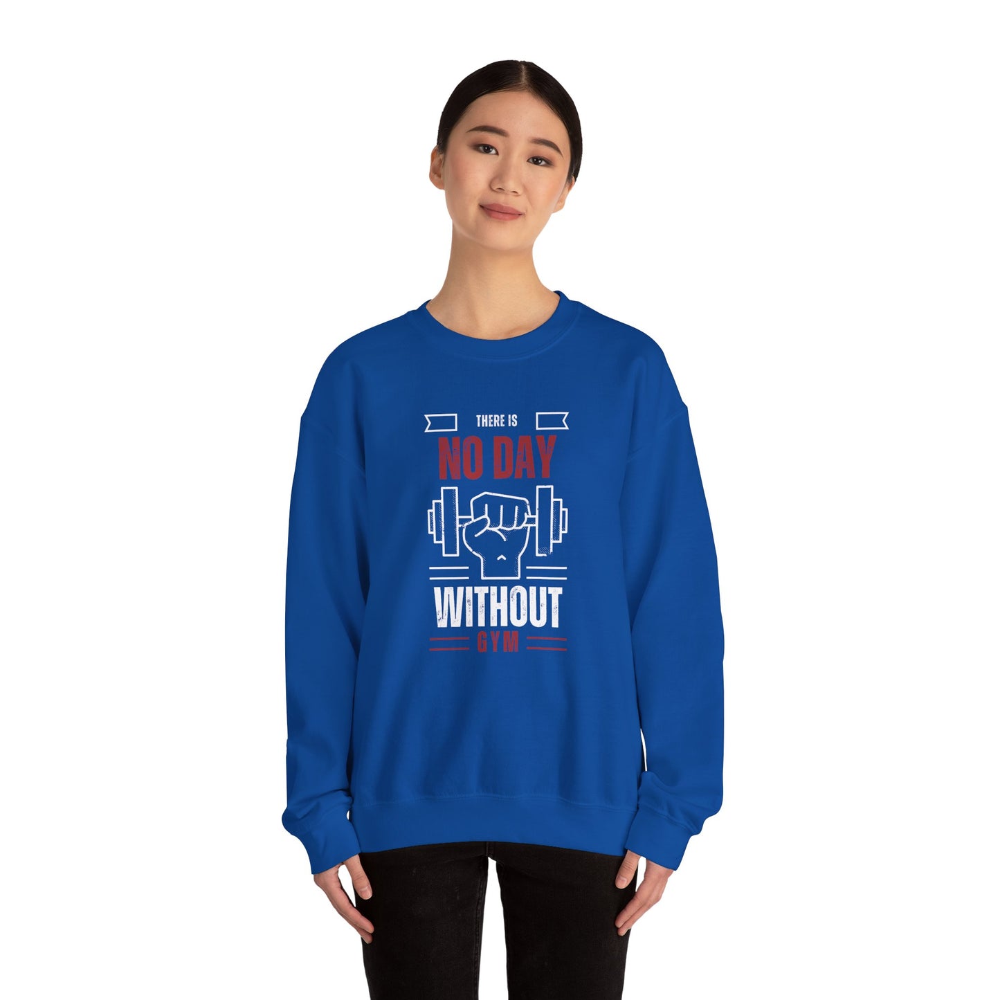 Motivational Gym Sweatshirt – No Day Without Gym