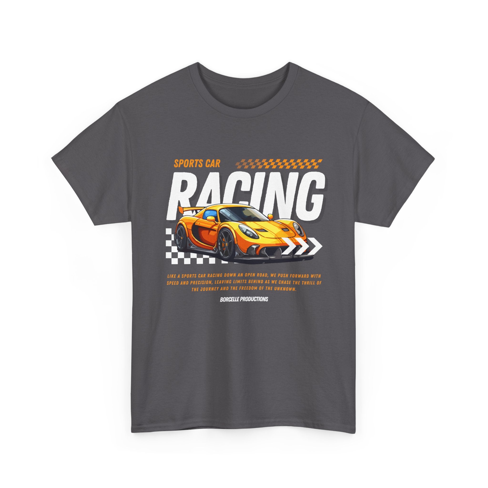 Racing Graphic Tee - Unisex Heavy Cotton Shirt, Car Enthusiast Apparel, Casual Wear, Racing Event Outfit
