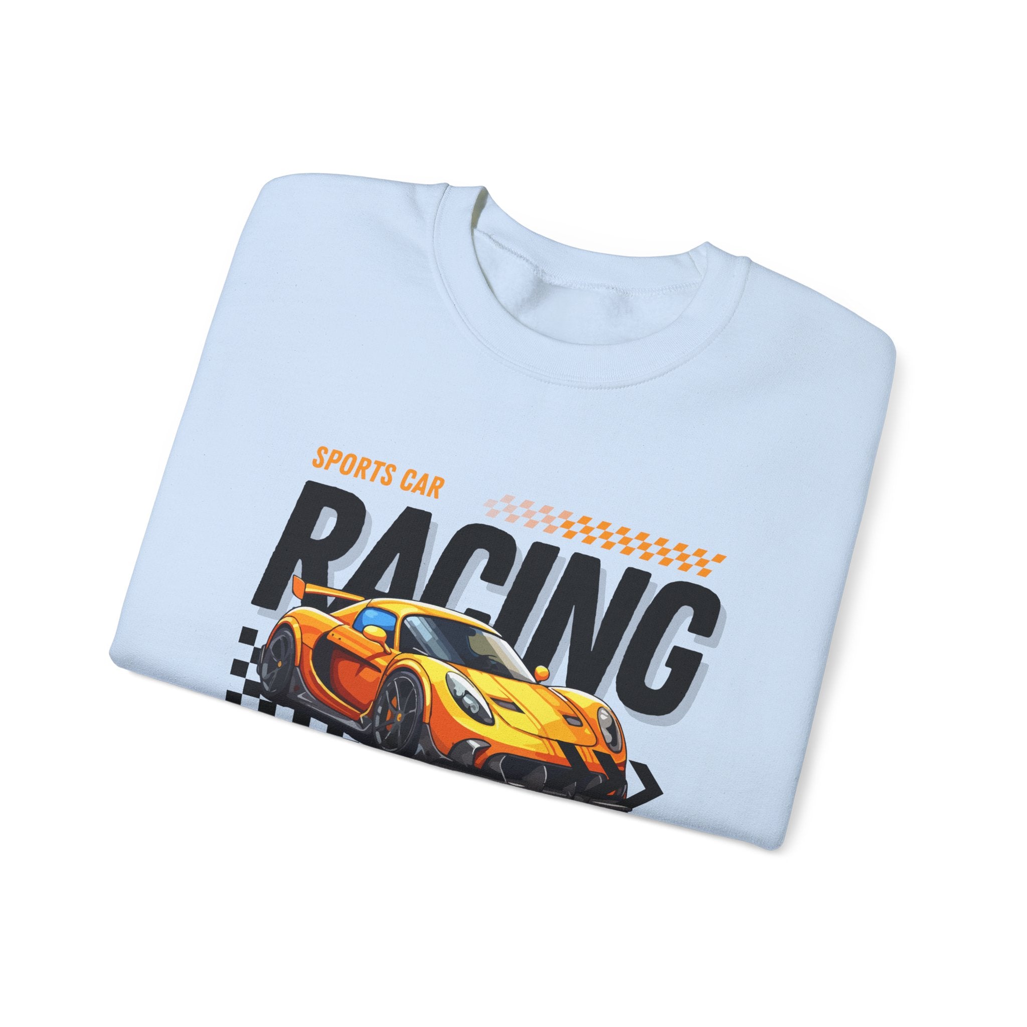 Sporty Racing Sweatshirt for Car Enthusiasts, Unisex Crewneck Pullover, Perfect for Racing Events, Casual Wear