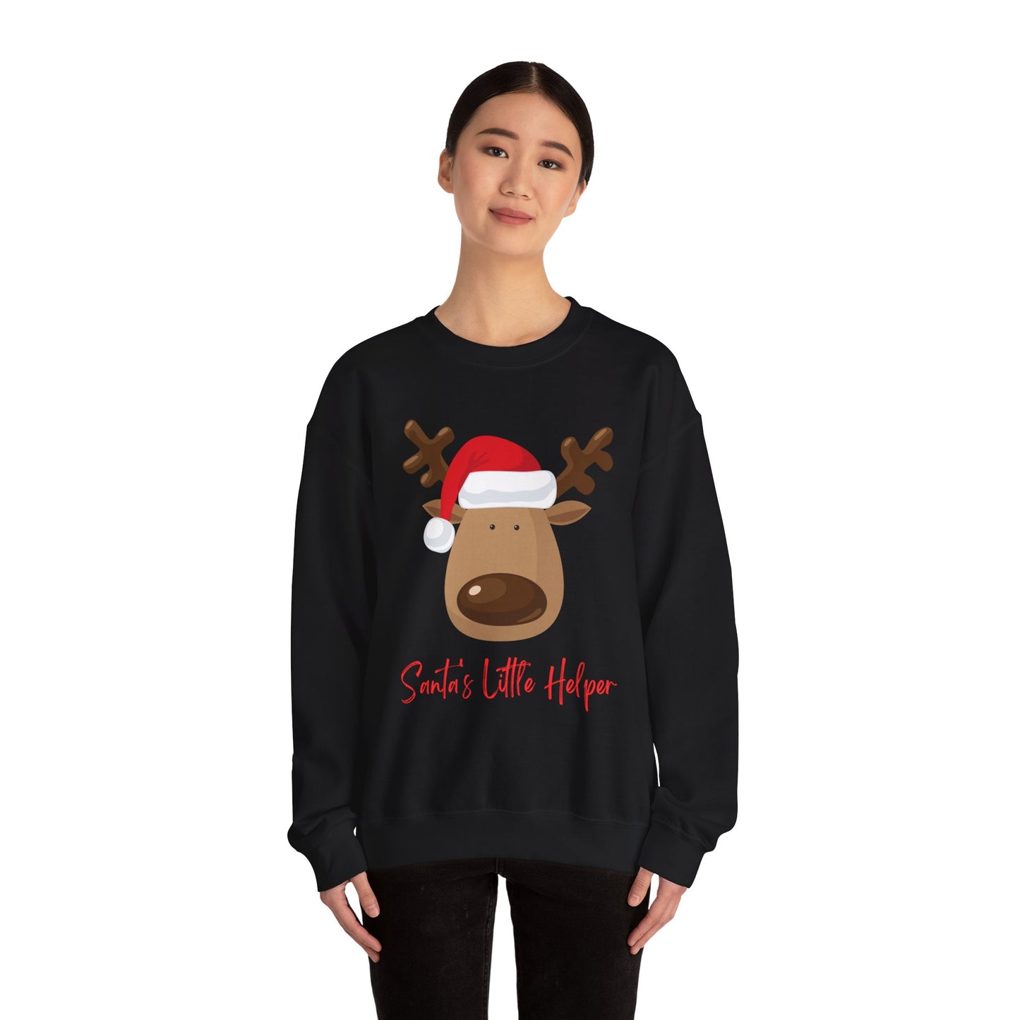 Santa's Little Helper Sweatshirt | Cozy Holiday Apparel, Christmas Gift, Unisex Crewneck, Winter Fashion, Casual Wear