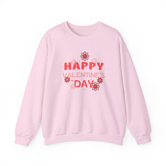 Valentine's Day Sweatshirt - Unisex Crewneck, Cozy Gift, Love Apparel, Floral Design, Valentine's Day Outfit, Valentine's Day Clothing