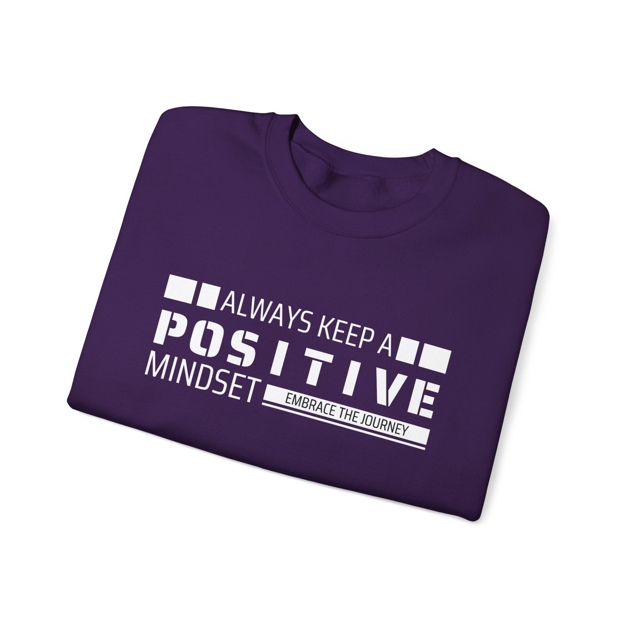Positive Mindset Crewneck Sweatshirt - Motivational Apparel for Women, Cozy Self-Care Wear, Inspirational Gift, Wellness Reminder,
