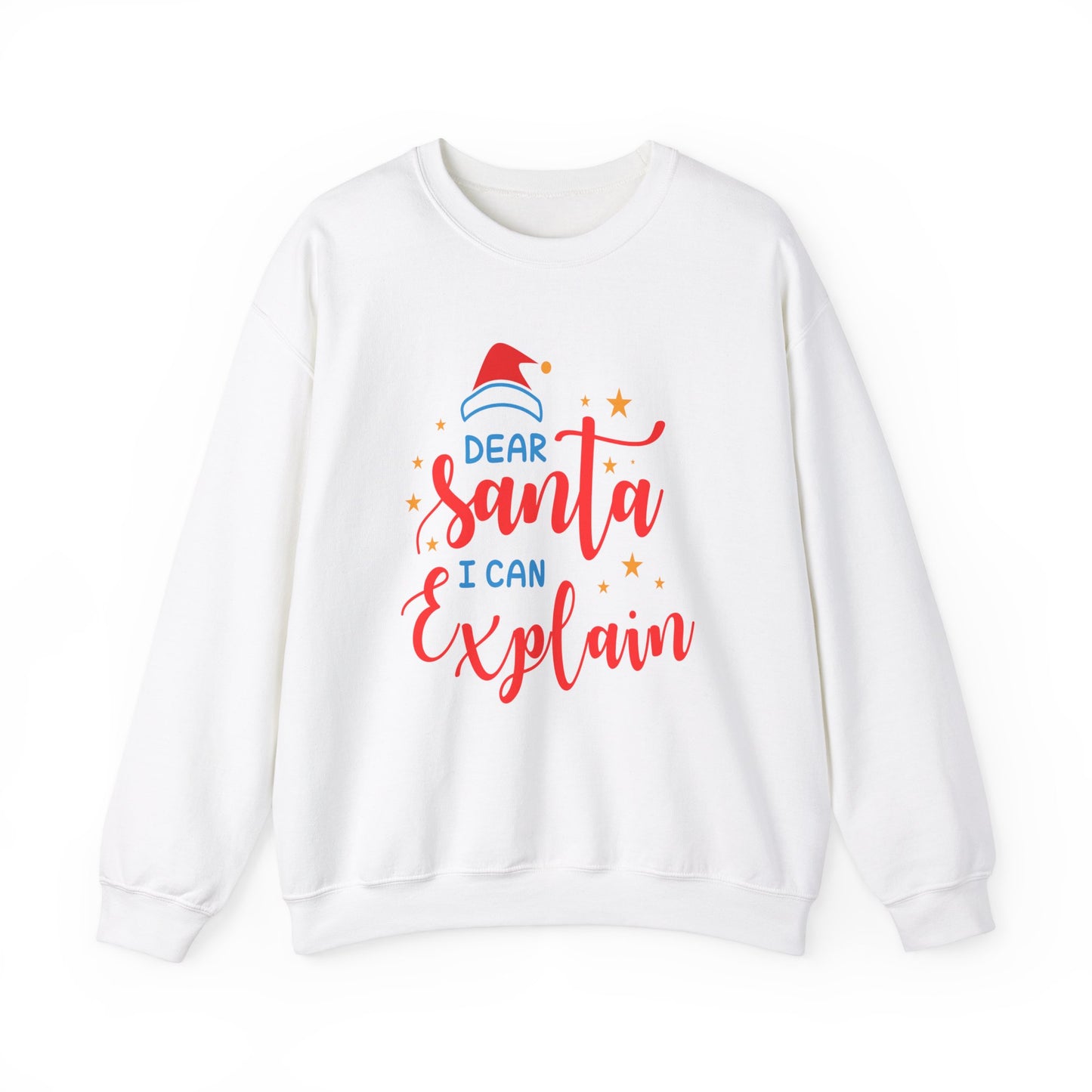 Funny Santa Sweatshirt, Cozy Holiday Gift, Cute Christmas Apparel, Unisex Crewneck, Dear Santa I Can Explain