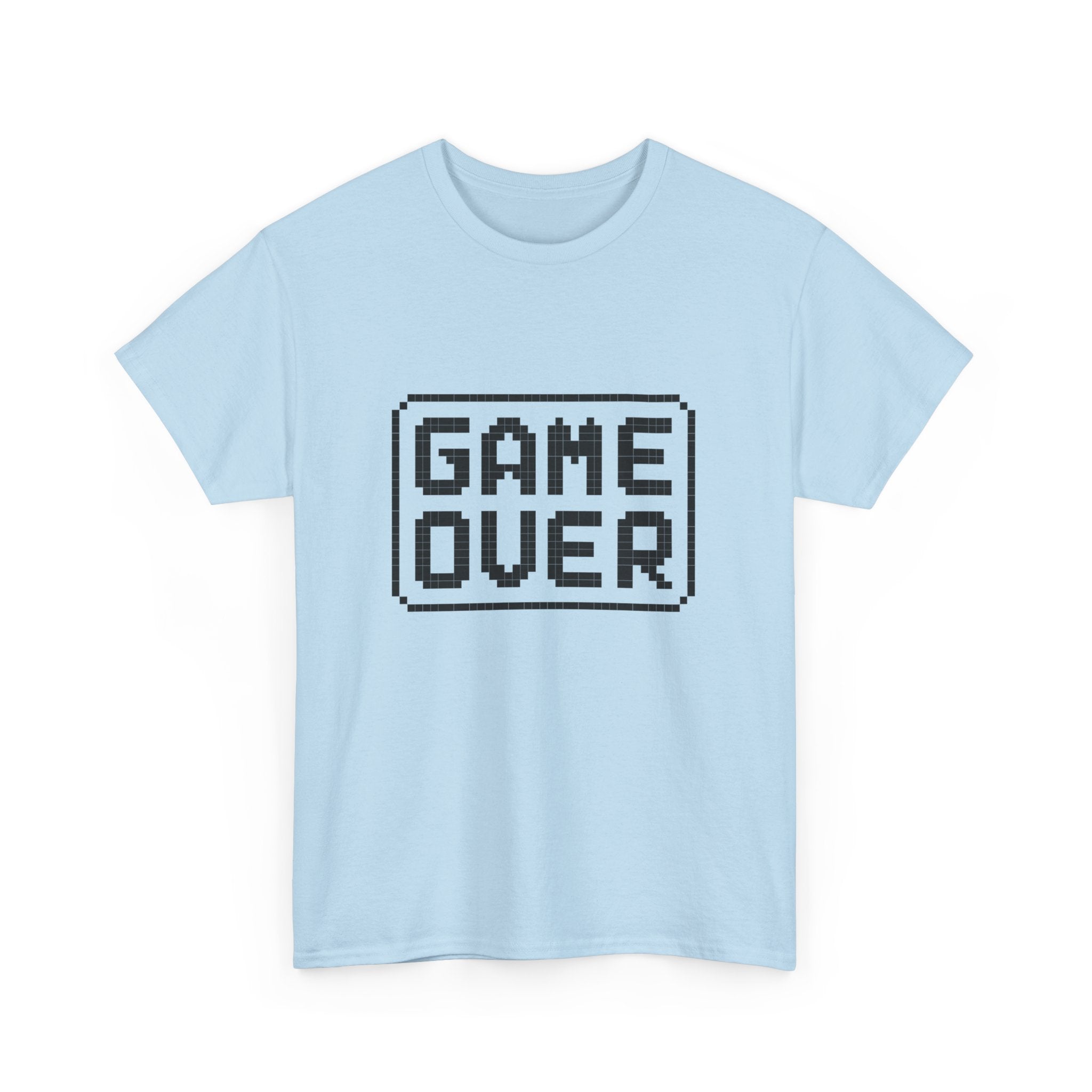 Game Over Unisex Heavy Cotton Tee, Retro Gamer Shirt, Video Game T-Shirt, Casual Gaming Apparel