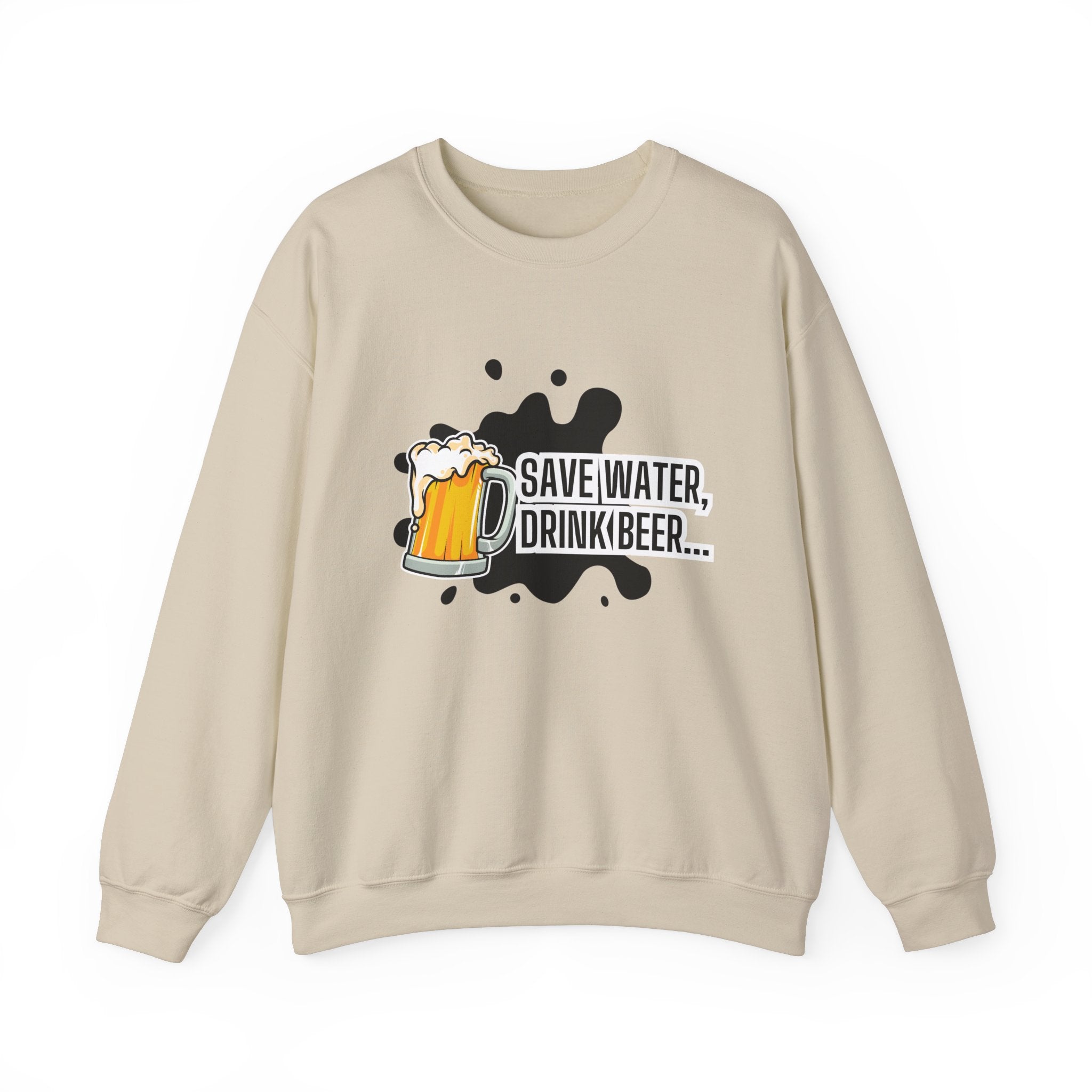 Humorous Beer Lover Sweatshirt, Save Water Drink Beer Crewneck, Gift for Beer Enthusiasts, Men's & Women's Apparel, Funny Drinking Top