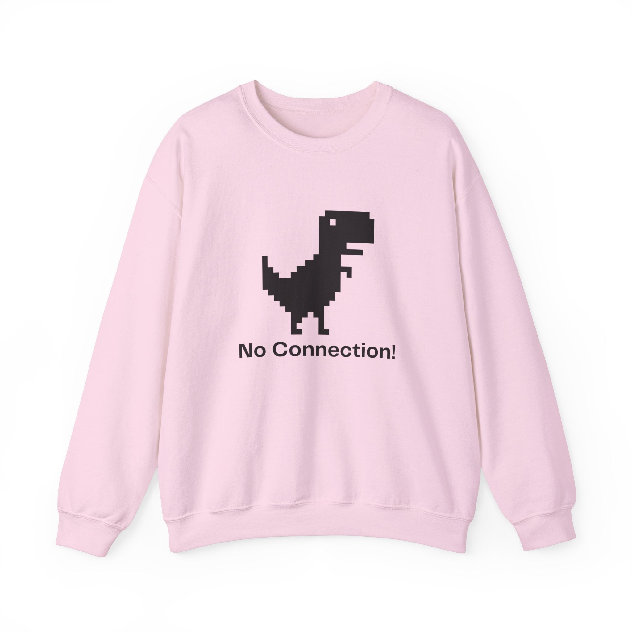 Funny Dinosaur No Connection Sweatshirt, Unisex Crewneck, Gamers Gift, Perfect for Tech Lovers and Online Students, Birthday Gift, Everyday