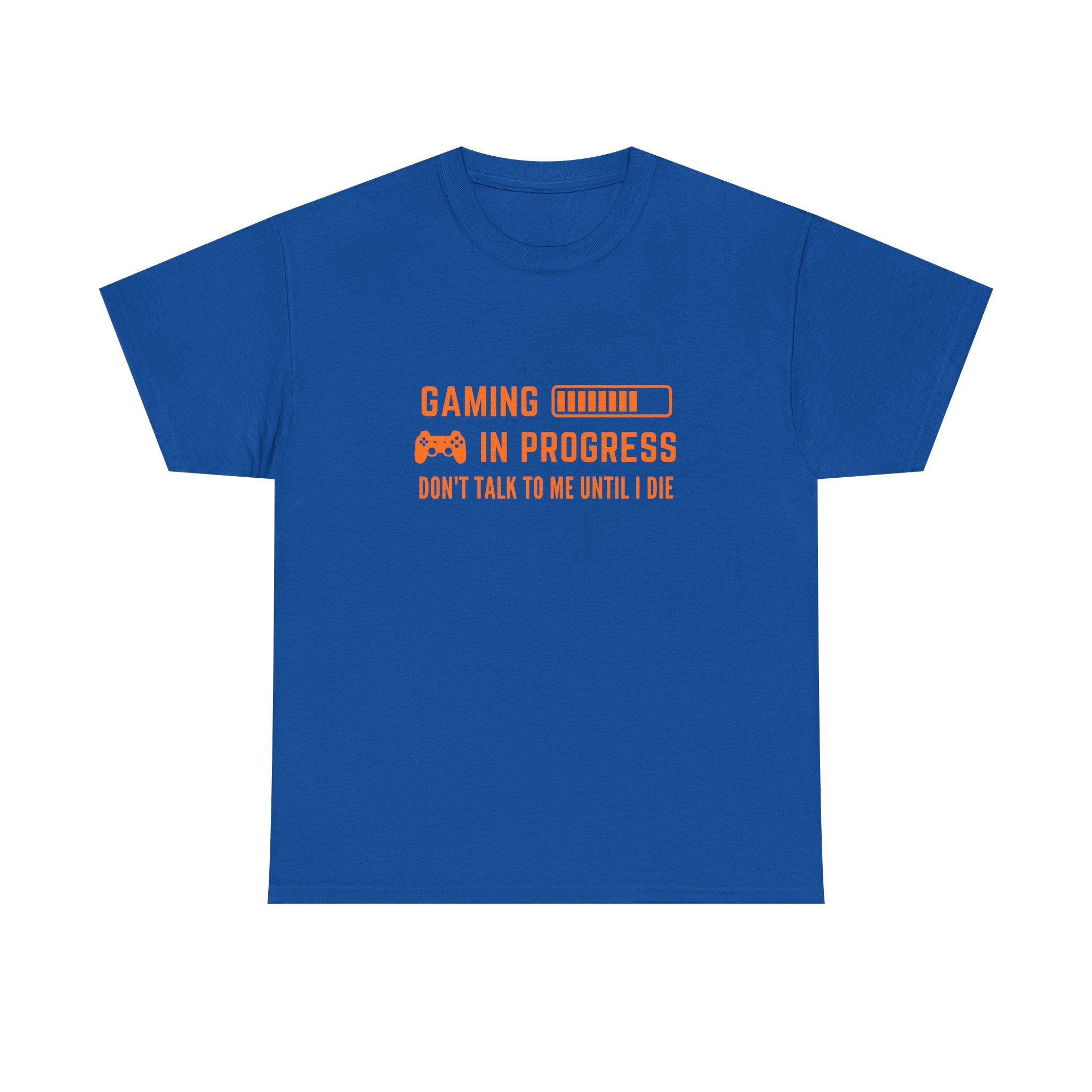 Gaming In Progress Unisex Heavy Cotton Tee, Gamer Gift, Funny Shirt, Birthday Present, Video Game Lover Tee, Casual Wear