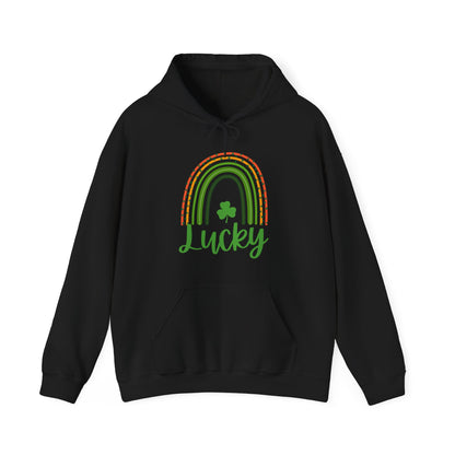 Lucky Rainbow Sweatshirt, Cozy St Patrick's Day Gift, Unisex Hoodie for Spring, Irish Pride Apparel, Comfortable Casual Wear