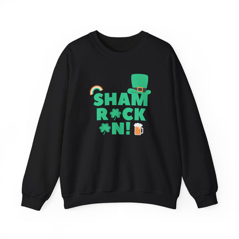 Sham Rock Unisex Sweatshirt, St. Patrick's Day Jumper, Lucky Clover Crewneck, Irish Holiday Pullover, Green Festival Top