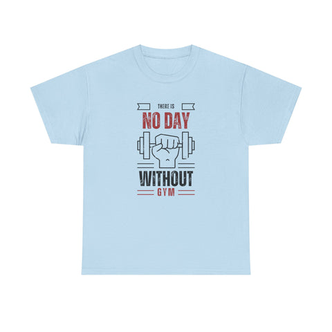 Motivational Gym T-Shirt - "No Day Without Gym" - Fitness Gift, Workout Apparel, Sportswear, Unisex Tee, Exercise Motivation