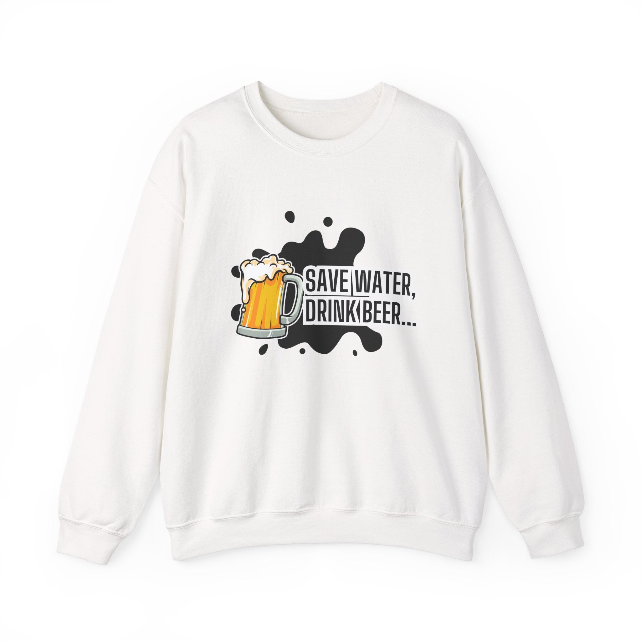 Humorous Beer Lover Sweatshirt, Save Water Drink Beer Crewneck, Gift for Beer Enthusiasts, Men's & Women's Apparel, Funny Drinking Top