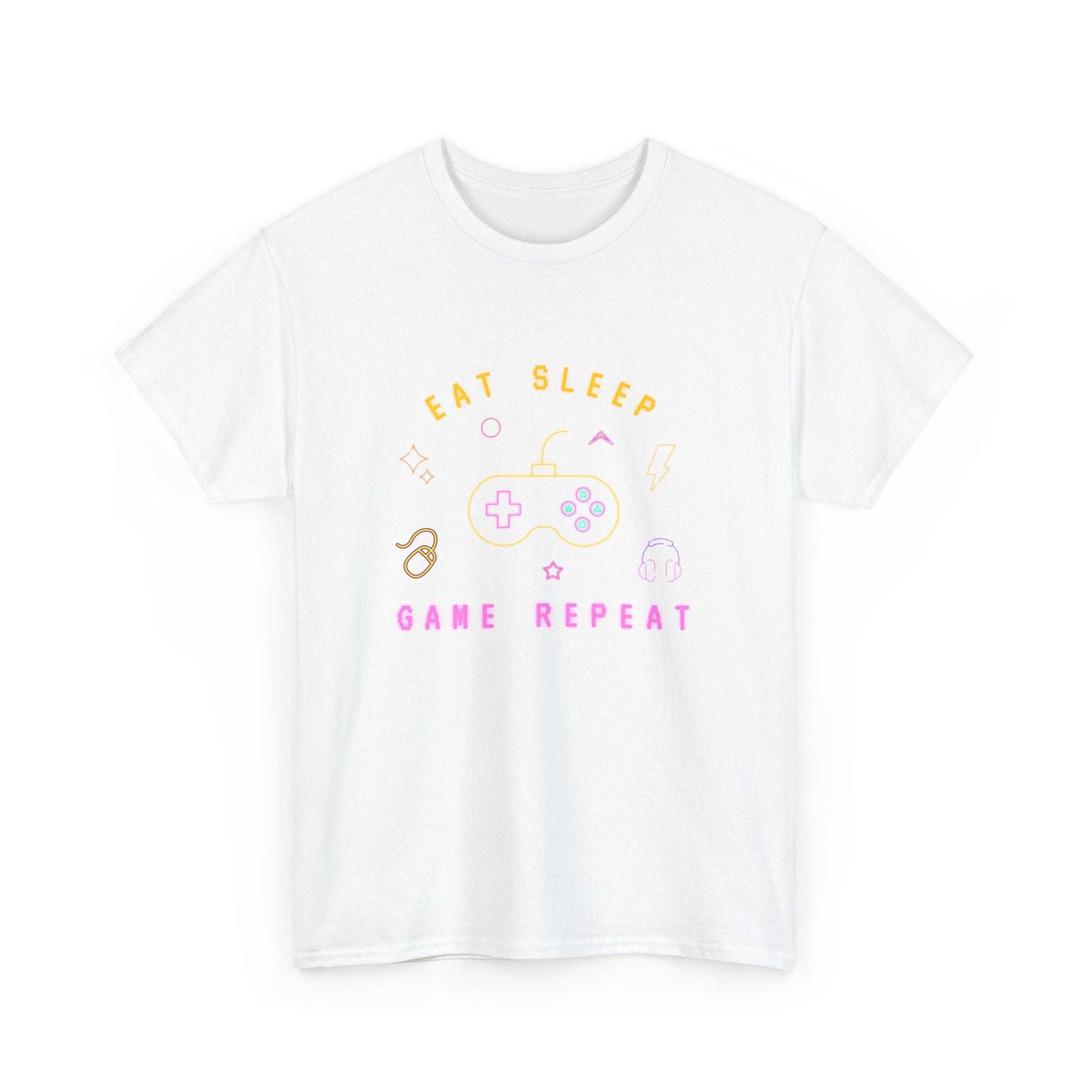 Gamer Vibes Unisex Tee - Eat Sleep Game Repeat, Video Game Shirt, Casual Wear, Gift for Gamers, Gaming Merchandise
