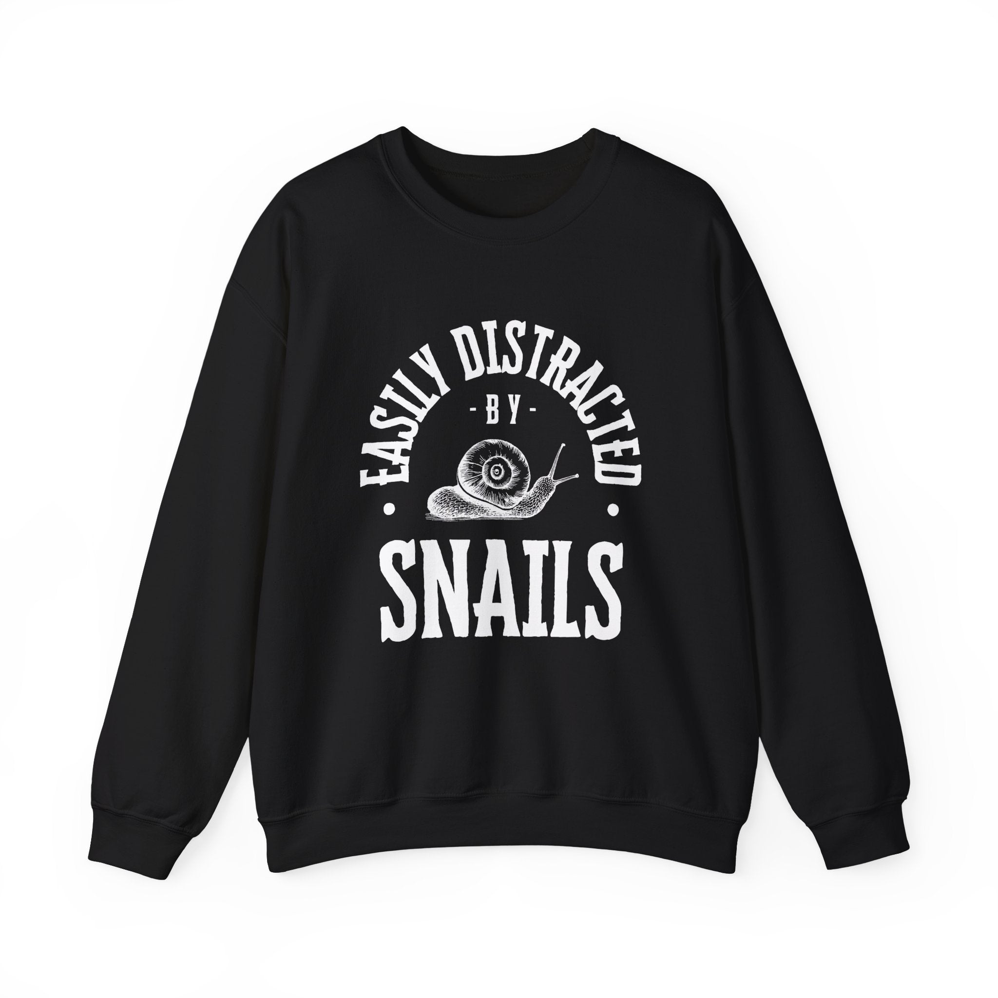 Snail Lover Sweatshirt, Funny Nature Gift, Cozy Crewneck, Distracted by Snails, Birthday Present, Relaxed Pullover, Casual Jumper