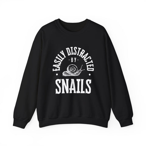 Snail Lover Sweatshirt, Funny Nature Gift, Cozy Crewneck, Distracted by Snails, Birthday Present, Relaxed Pullover, Casual Jumper