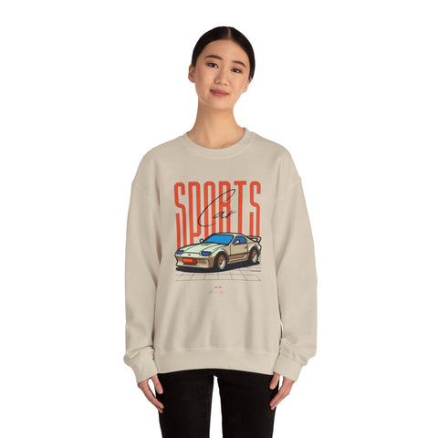 Sports Car Graphic Sweatshirt, Unisex Crewneck, Comfortable