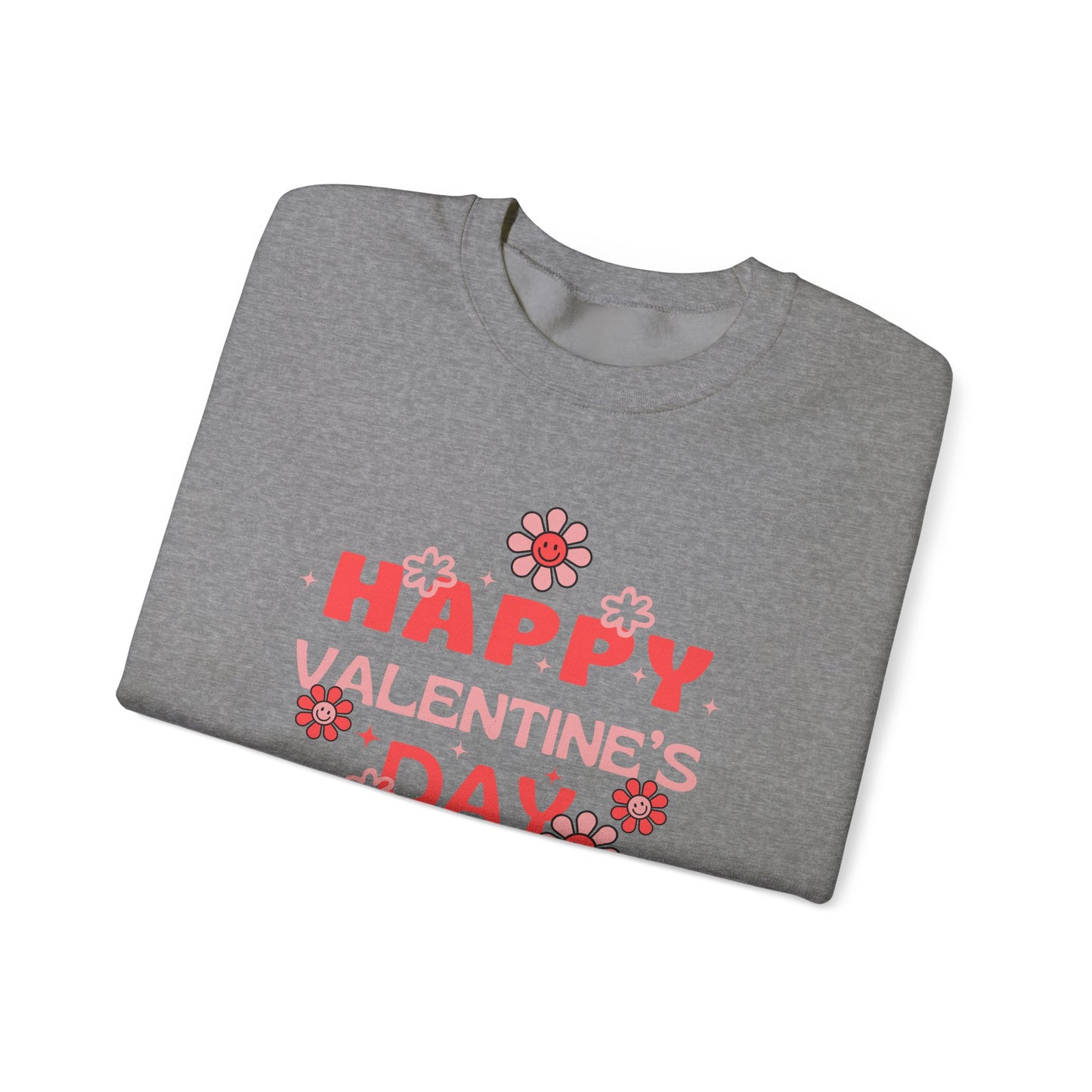 Valentine's Day Sweatshirt - Unisex Crewneck, Cozy Gift, Love Apparel, Floral Design, Valentine's Day Outfit, Valentine's Day Clothing