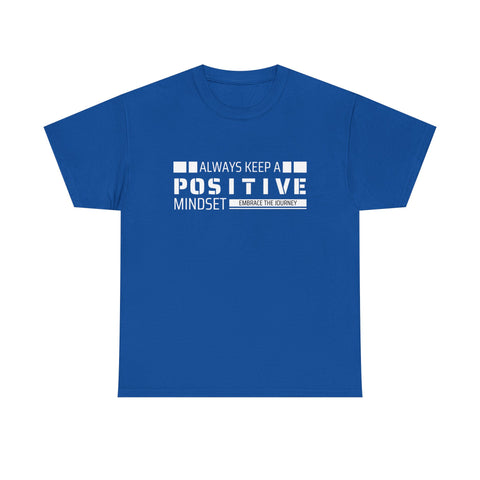 Positive Mindset Unisex Heavy Cotton Tee, Inspirational Shirt, Motivational T-Shirt, Gift for Friends, Casualwear