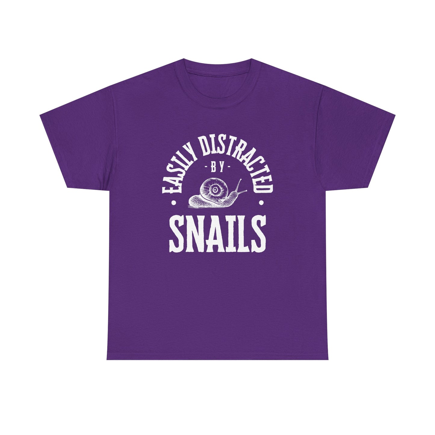 Easily Distracted by Snails Tee, Funny Snail Shirt, Unisex Graphic Tee, Gift for Snail Lovers, Nature Humor Tee, Casual Wear