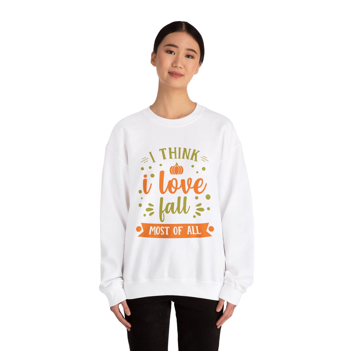 Fall Love Crewneck Sweatshirt, Cozy Autumn Apparel, Perfect for Thanksgiving, Pumpkin Lover Gift, Unisex Fall Fashion, Seasonal Sweater