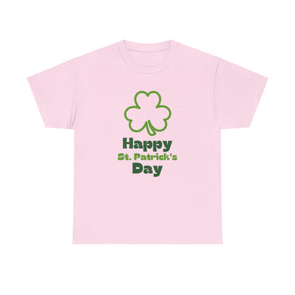 St Patrick's Day Unisex Tee, Green Clover Design, Fun Party Outfit, Gift Idea. Casual Wear Shirt