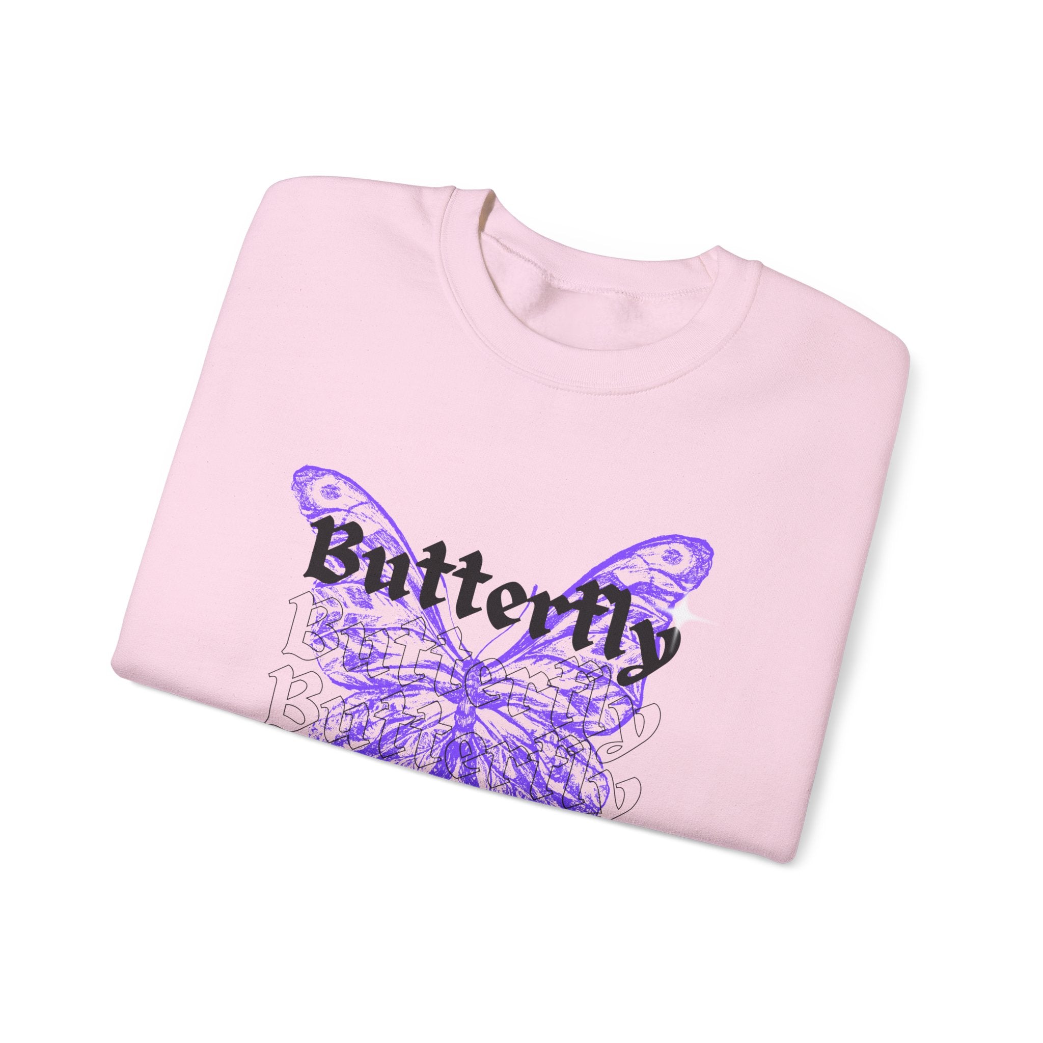 Butterfly Graphic Crewneck Sweatshirt, Unisex Sweatshirt, Cozy,Streetwear Fashion, Spring Wardrobe Essential, Butterfly Lover's Gift