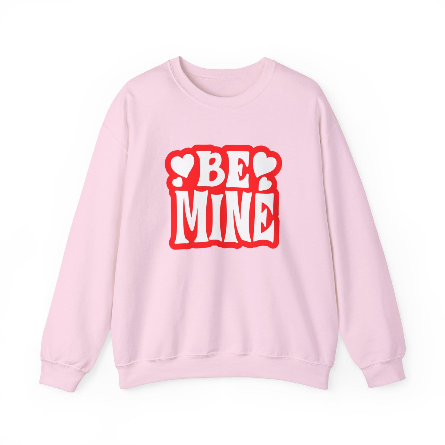 Cute 'Be Mine' Unisex Crewneck Sweatshirt, Valentine's Day Gift, Cozy Sweatshirt, Couples Apparel, Heart Design, Gift for Him/Her