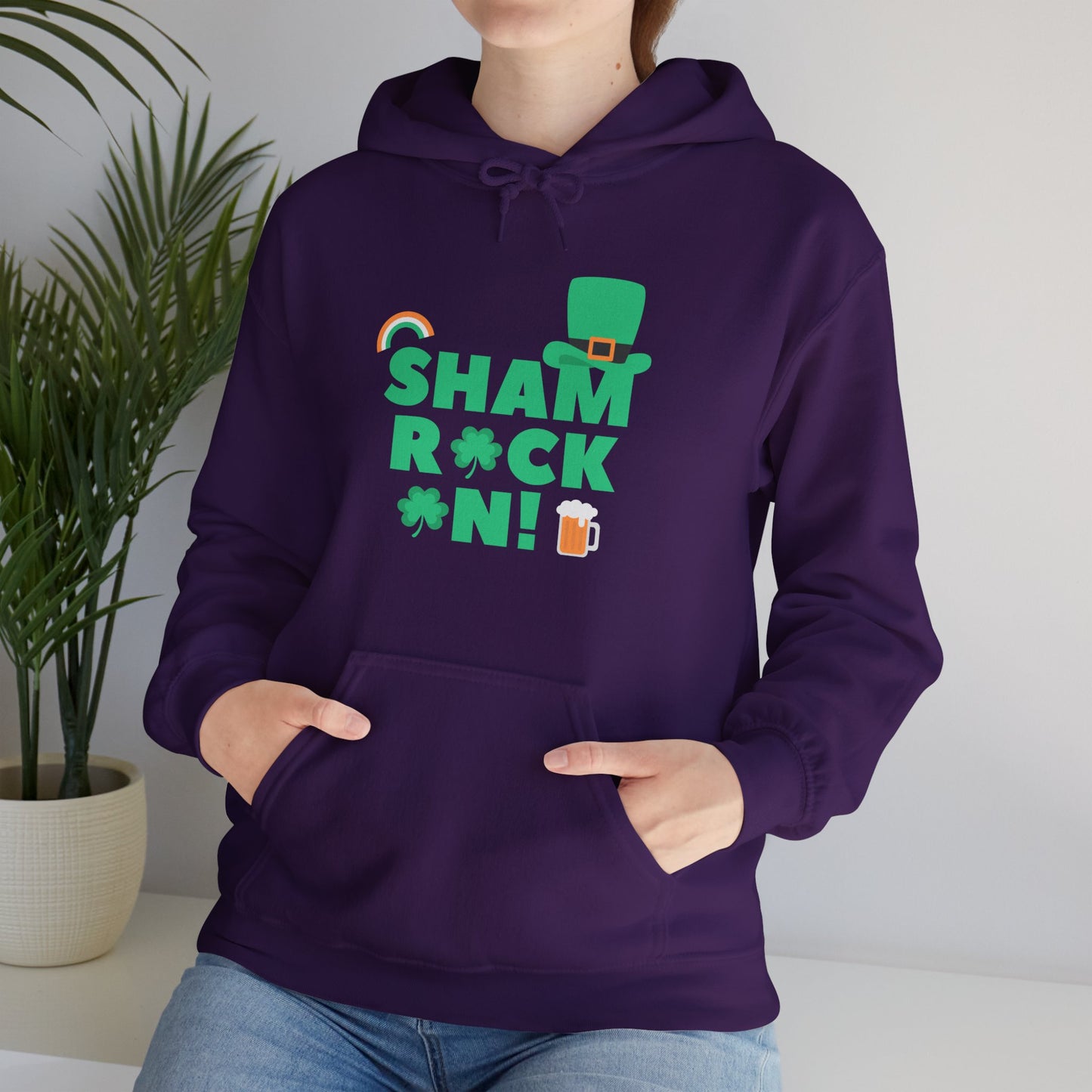 Shamrock On! Unisex Heavy Blend Hoodie - Festive St Patrick's Day Apparel