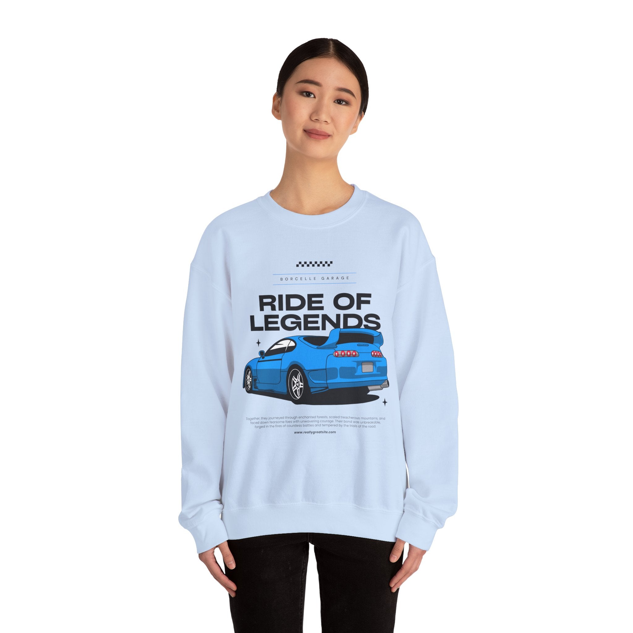 Ride of Legends Unisex Heavy Blend™ Crewneck Sweatshirt, Casual Car Sweatshirt