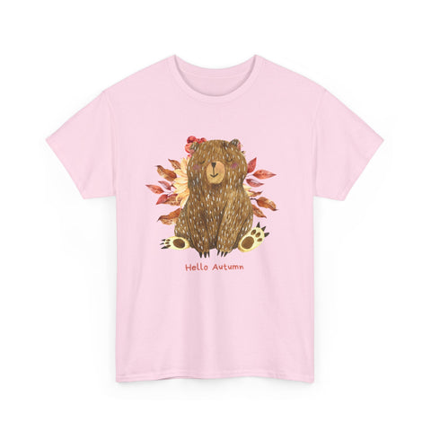 Cozy Autumn Bear Tee, Perfect for Fall Celebrations, Casual Wear, Unisex Cotton T-Shirt, Cute Autumn Apparel
