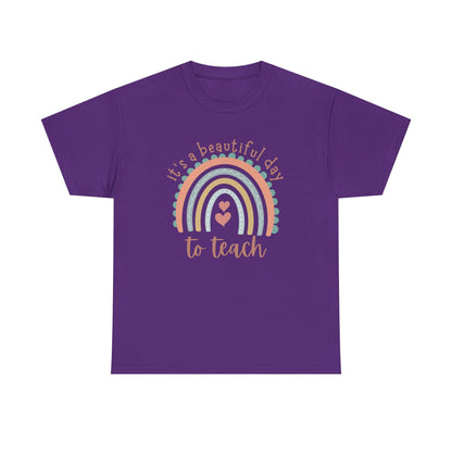 Teacher Rainbow Tee, Inspirational Educator Gift, Classroom Style Shirt, Teacher Appreciation Day Present, Cute Unisex Top