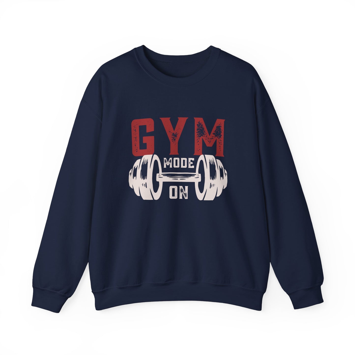 Gym Mode On Crewneck Sweatshirt - Fitness Gift, Workout Apparel, Casual Wear, Exercise Clothing, Athleisure Clothing