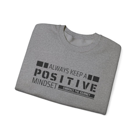 Positive Mindset Crewneck Sweatshirt - Motivational Apparel for Women, Cozy Self-Care Wear, Inspirational Gift, Wellness Reminder,