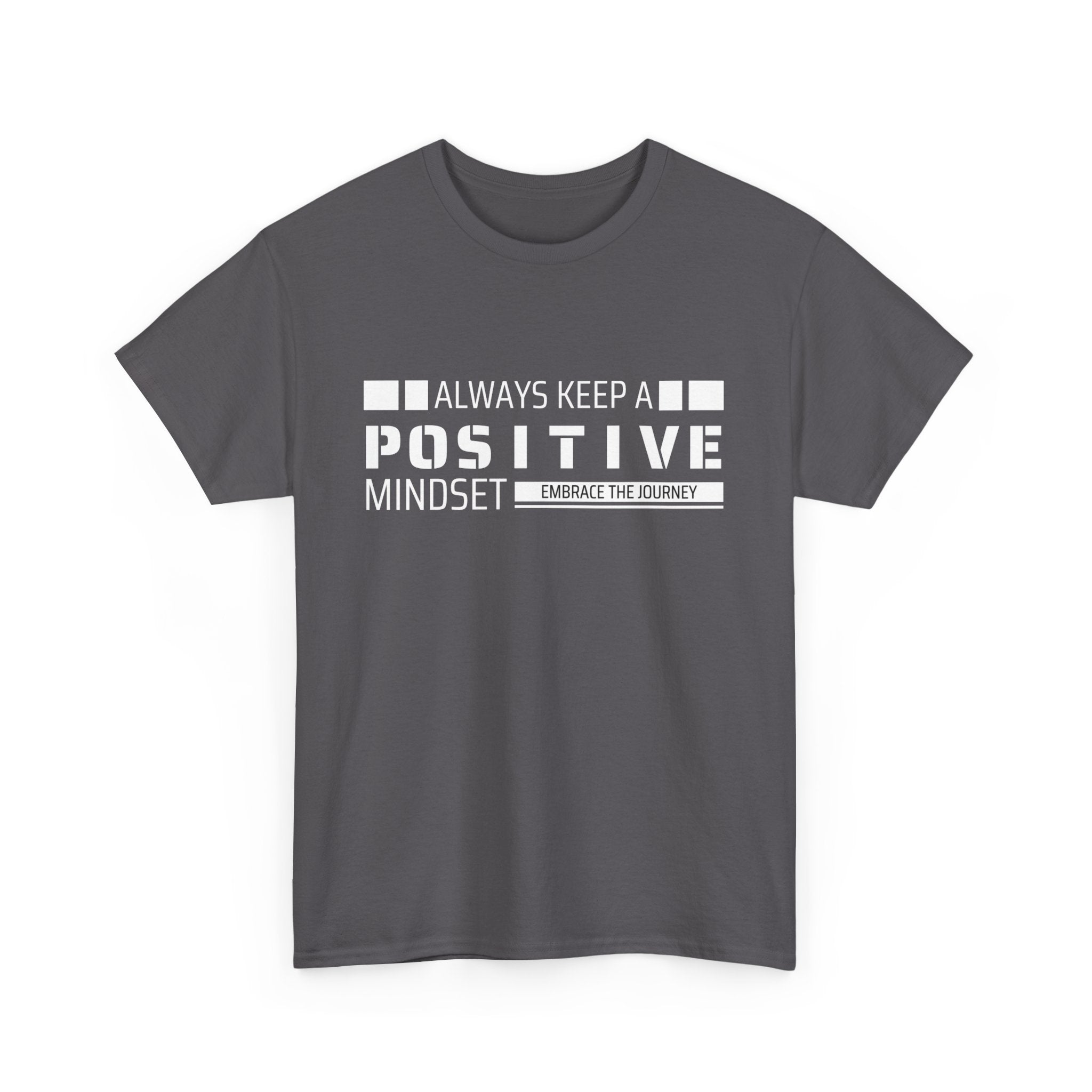 Positive Mindset Unisex Heavy Cotton Tee, Inspirational Shirt, Motivational T-Shirt, Gift for Friends, Casualwear