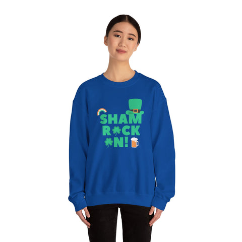Sham Rock Unisex Sweatshirt, St. Patrick's Day Jumper, Lucky Clover Crewneck, Irish Holiday Pullover, Green Festival Top