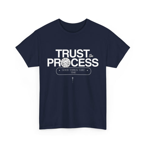 Trust the Process Unisex Heavy Cotton Tee, Motivational Shirt, Inspirational Gift, Casual Wear, Comfortable Everyday Tee