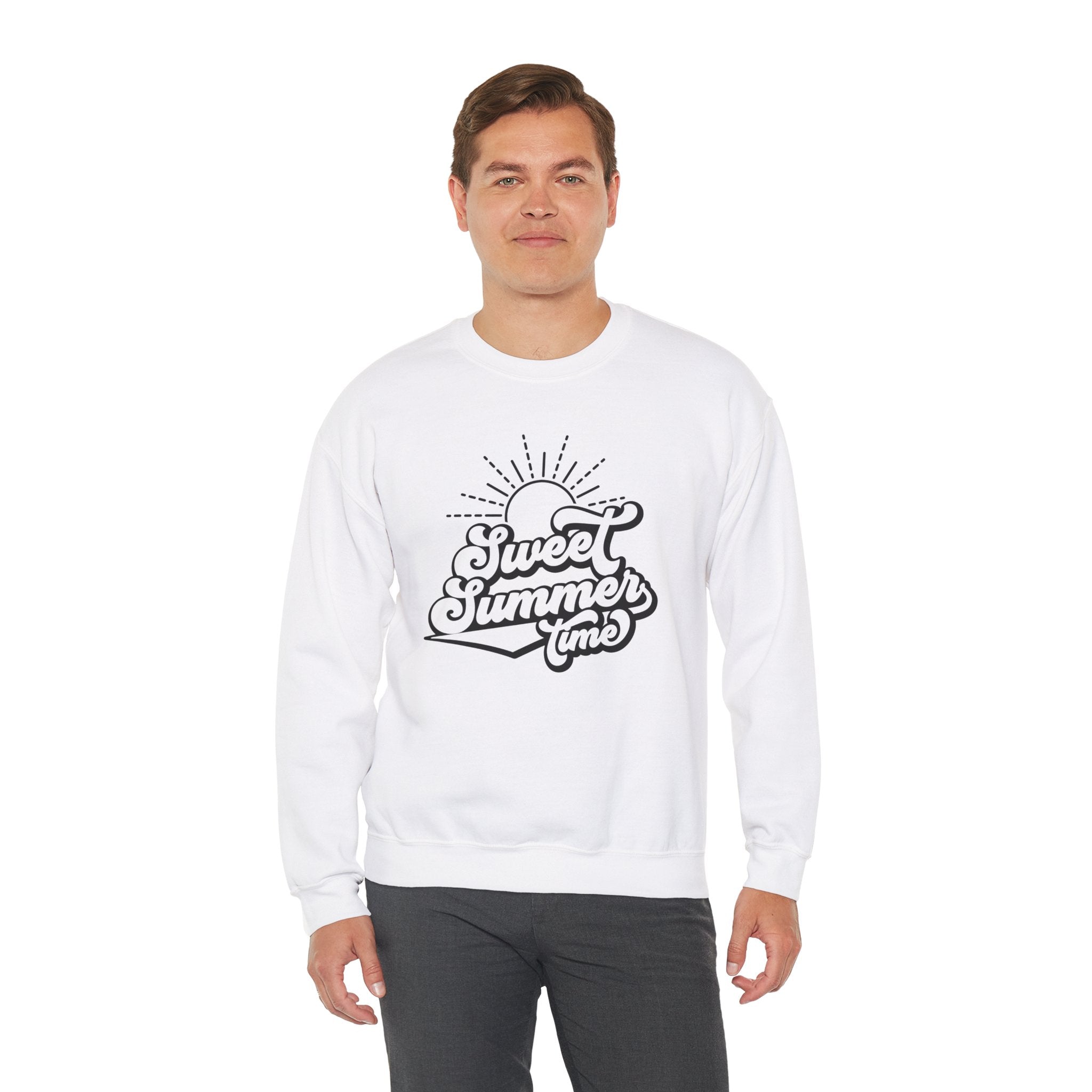 Summer Vibes Crewneck Sweatshirt, Cozy Unisex Pullover, Perfect for Beach Days, Gift for Summer Lovers, Matching Family Outfit